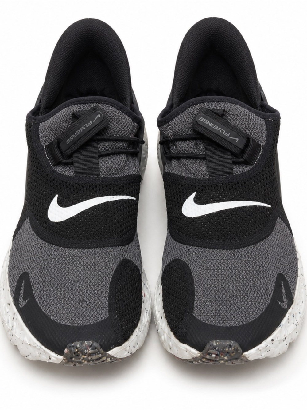 Nike Glide Flyease Black & Gray Slip-On Running Sneakers